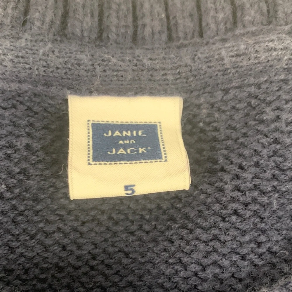 Janie and Jack Fair Isle Nordic Crewneck Pullover Sweater Size 5 Fall Winter